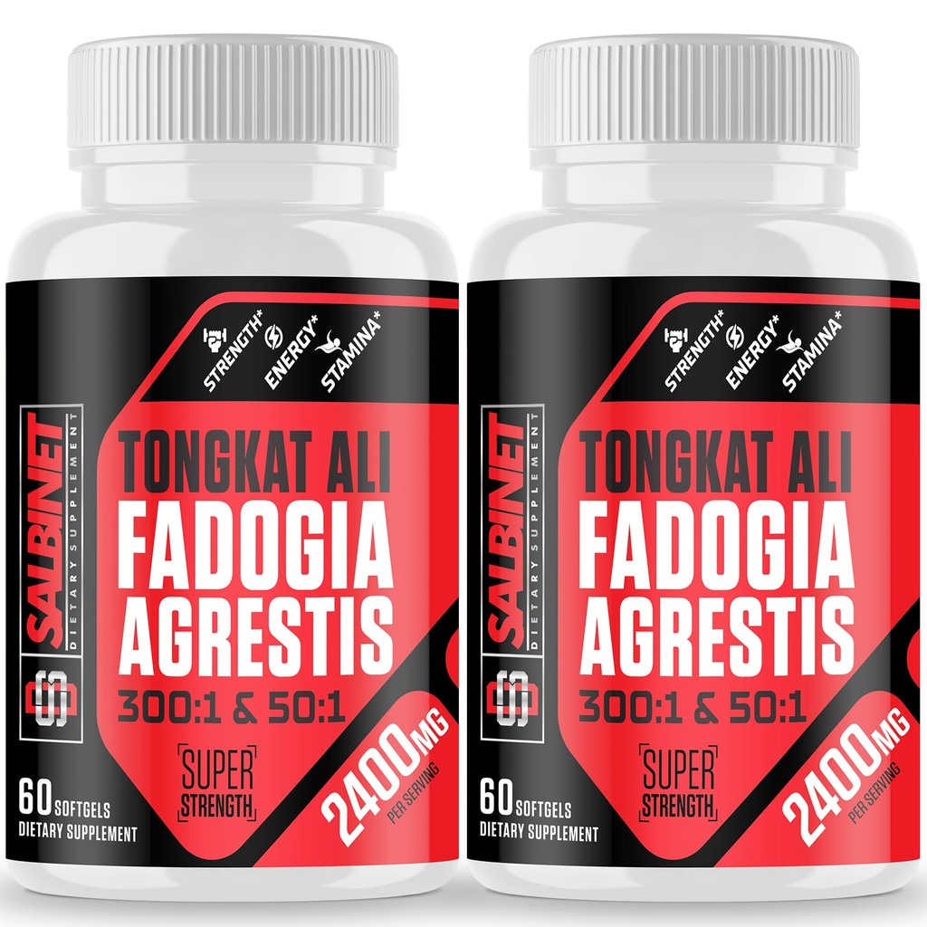 2400 mg Fadogia Agrestis Tongkat Ali Supplements - Üçüncü Parti Test Edildi - 1400 mg Fadogia Agrestis & 1000 mg Tongkat Ali, Maksimum Güçlü, Kas Mass & Athletic Performans, 2 Packs