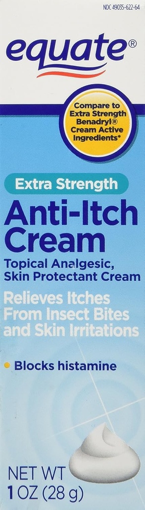 Equate - Anti-Itch Cream, Ekstra Kuvvet, 1 oz