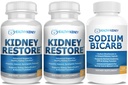 Kidney Cleanse and Kidney Health Supplement to Support Normal Kidney Function 60 caps, 2 Pack with sodyum Bikarbonat 650 mg Capsules, 120 Pills