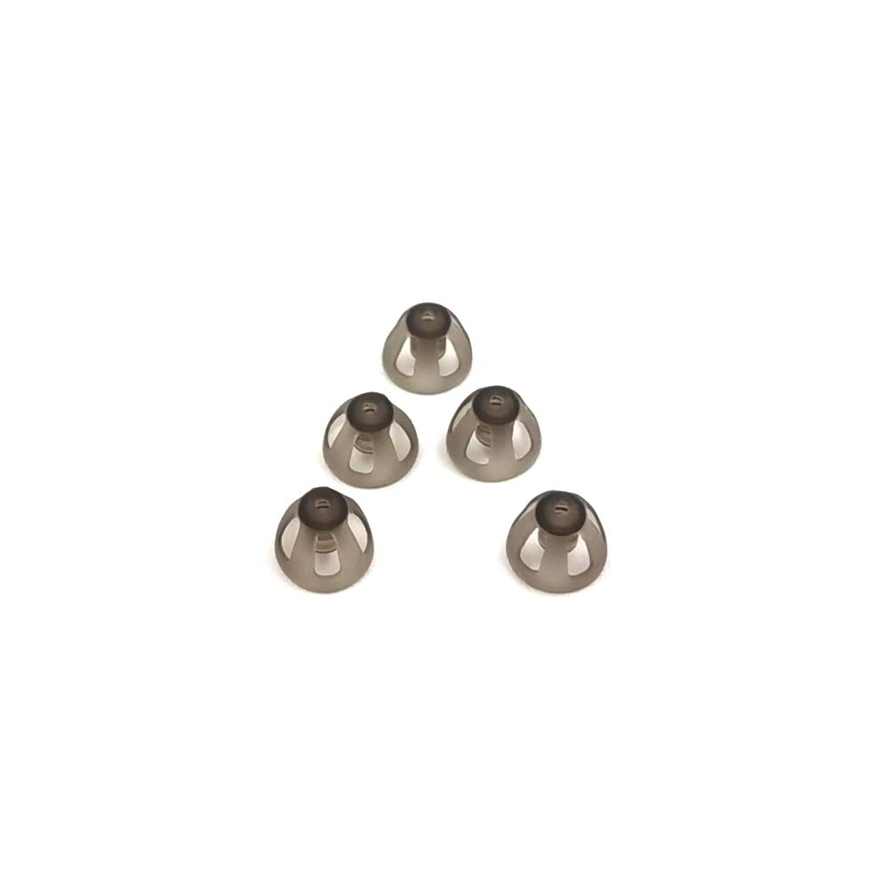 İşitme Aid Domes Smoky Gray Tips Ear Pieces Comfortable for Open Fit BTE Sound Amplifier PASP Kit Invisible 8mm (M * 5)