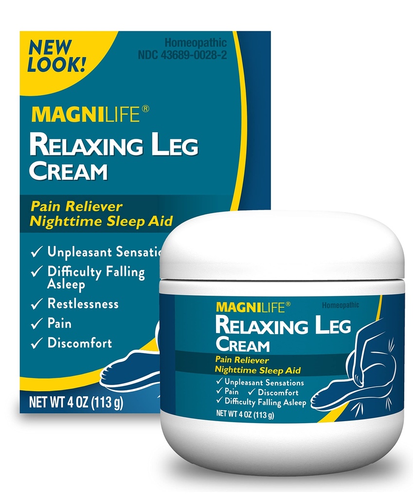 MagniLife Relaxing Leg Cream, Restless Legs, Deep Peneting Topical for Pain, Natural Soothe Cramping, Discomfort ve Tosing with Lavender and Magnezyum - 4oz