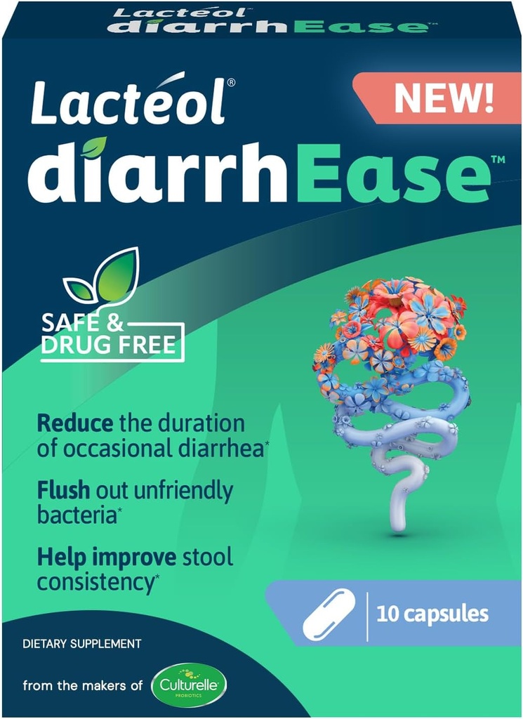 DiarrhEase- Güvenli, Uyuşturucu Free ve Klinik Olarak Test Eduro Strain Bu Yardımlar Soothes Occasional Digestive Upset ve Shortens Occasional Diarrhea'nın Süresi, 10 Kont