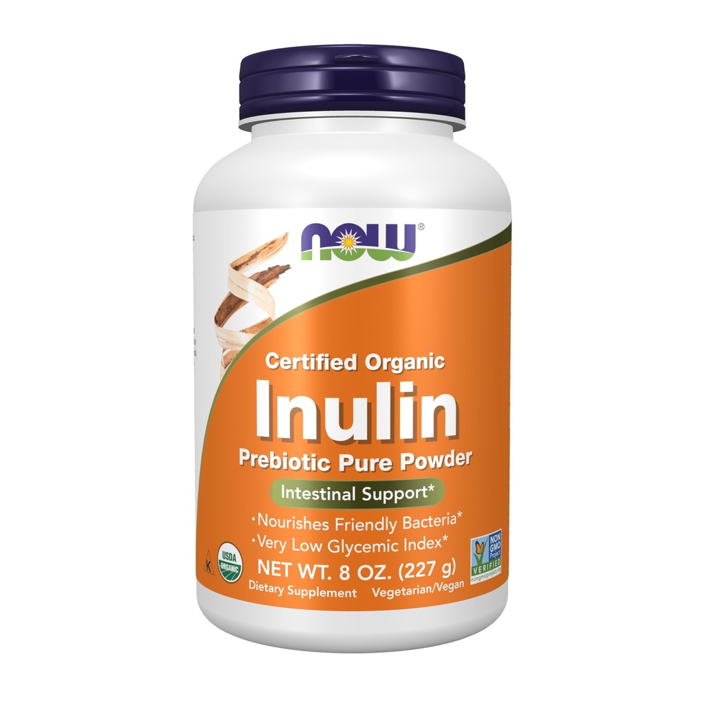 Şimdi Gıdalar Tamamlıyor, Inulin Prebiyotik Pure Toz, sertifikalı Organik, Non-GMO Projesi Doğrulandı, Intestinal Support*, 8-Ounce