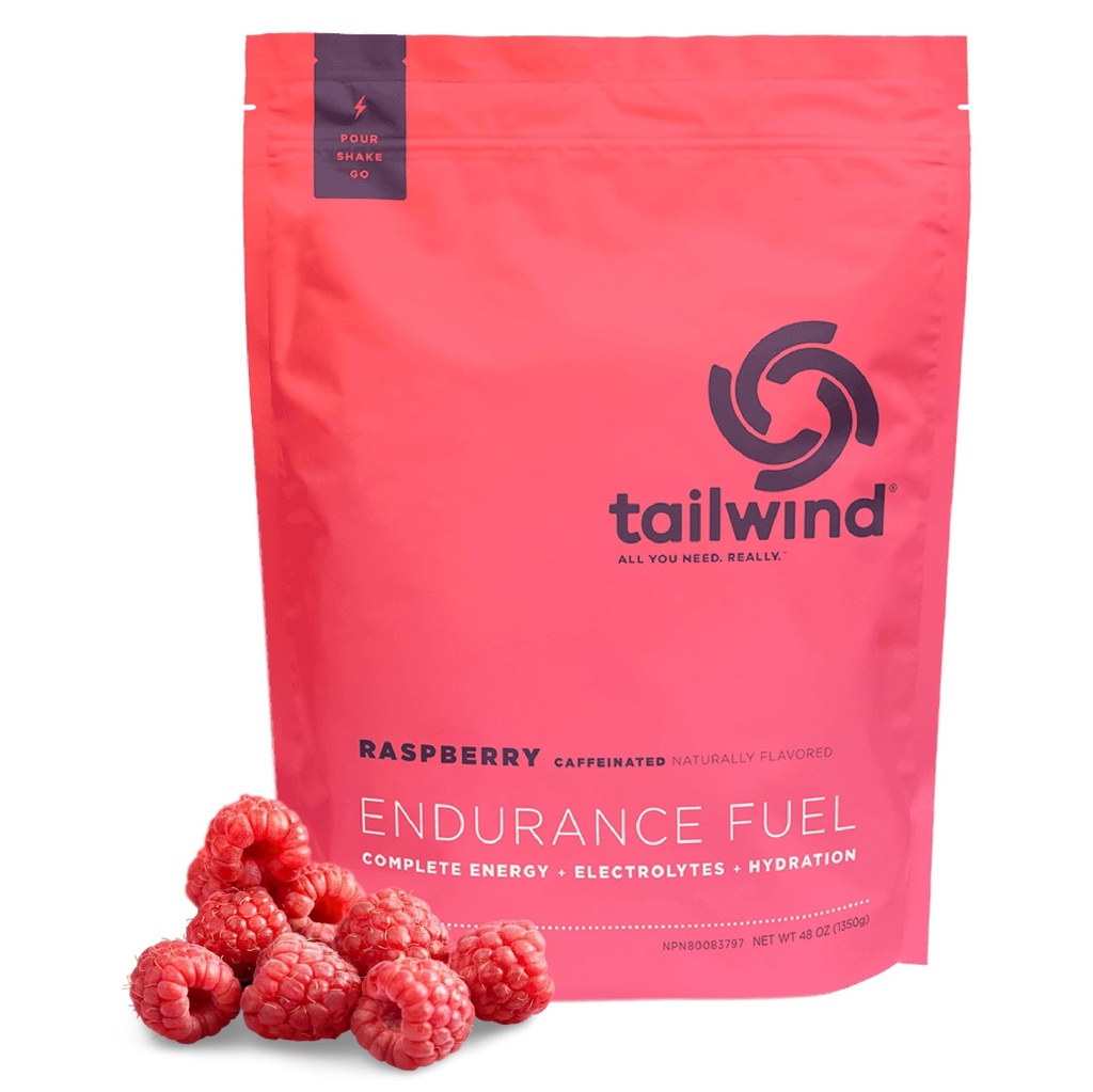 Tailwind Beslenme Endurance Yakıt, Carbohidrat & Electrolyte Sports Drink Mix Toz, Gluten-Free, Vegan, Raspberry Buzz, 50 Hizmet (Caffeinated)