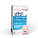 Glenmark Treatments Original Strength Famotidine Tabletleri, 10 mg, Heartburn Yardımı için asit tayini, 200 Kont