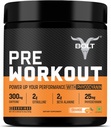 Bolt Pre Workout Supplement with Caffeine, Citrulline Malate, B-Alanine, Taurine | Explosive Energy, Pump & Focus |300g,30 Hizmetler | Tangy Orange