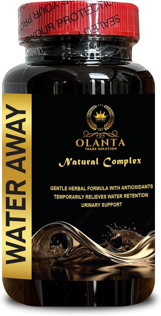 Su Away Supplement - Doğal Destek Immune System, Water Away Gentle Herbal, Support Water Retention, Tart Cherry - 1 Şişe 60 Capsules