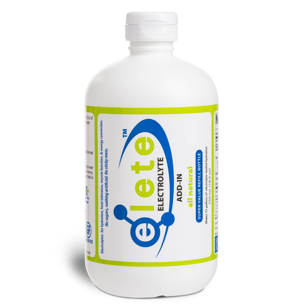 Electrolyte Add-in Hydration Drops | sodyum, Pyum & Trace Minerals | Unflavored, All Natural | Leg and Muscle Cramp Relief | Any Drink into a Sports Drink, 18.6oz