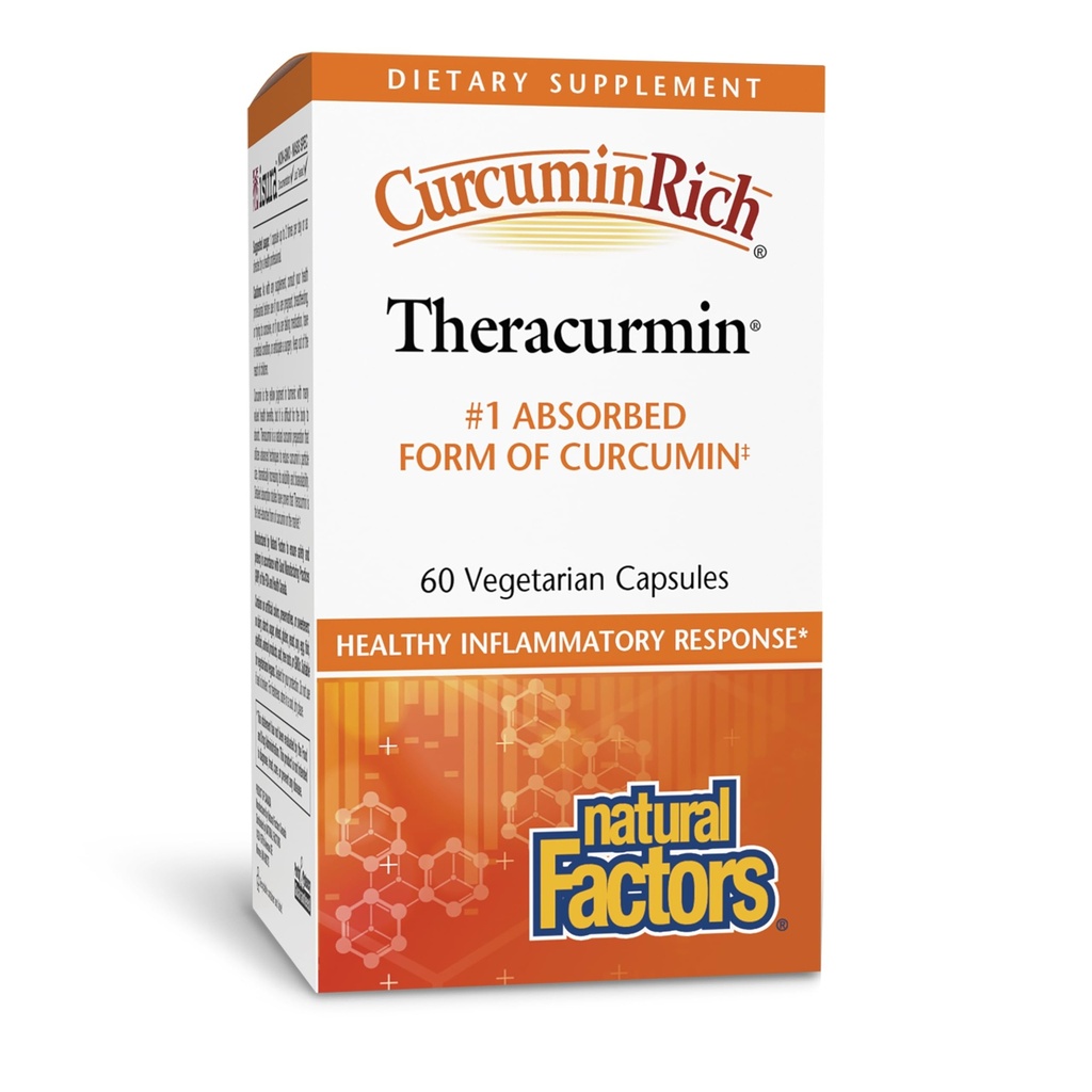 Doğal Faktörler CurcuminRich Theracurmin - Antioksi Support Supplement with Curcumin - Diyetsel Supplement Aids Kas & - 60 Vegetarian Capsules (60 Hizmet)