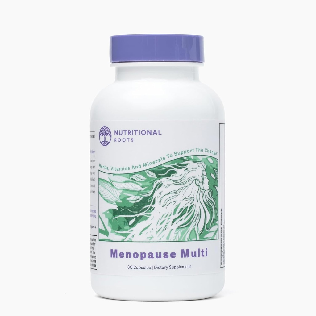 Beslenme Kökleri Kadınlar için 5in-1 Menopause Destek Vitaminleri, Fermented Vitaminler, Mineraller, Probiyotikler ve Organik Herbs, Üçüncü Parti Test Edildi, Doktor'un Seçimi, 30 Hizmet