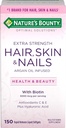 Nature's Bounty Optimal Solutions Saç Skin & Nails Ekstra Güçlü Yumuşakgels, 150 Kont