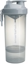 Smartshake O2GO ONE Plastik Protein Shaker Şişe 800 ml | 27 oz - Leakproof Vida-on Lid - BPA Ücretsiz - Unisex - Mist Gray Gray