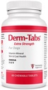 Derm Tabs Extra Strength for Dogs - Natural Oil, Vitaminler, Mineraller ve Antioksilar - Sağlıklı Skin'i destekler ve Shedding -60 Chewable Tabletleri azaltır