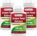 En İyi Doğals Grape Tohumu 400 mg 60 Vcaps (60 Kont (Üçüncü Cadde)