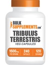 BulkSupplements.com Tribulus Terrestris Capsules - Herbal Supplement, Tribulus Terrestris 1500 mg - Gluten Free, 2 Capsules per Service, 240 (Kap 1)
