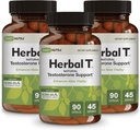 DailyNutra Herbal T Men's Health Formula Supplement for Endurance, Vitality, & Health Aging - KSM-66 Ashwagandha, Tongkat Ali, Tribulus, Eleuthero, & Horny Goat Weed (3-Pack)