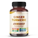 Ultra Ginger & Turmeric Aids Digestion & Supports Heart Health – Cayenne Pepper, Lemon Balm, Cinnamon, Peppermint, Green Tea - ABD- 150 Capsules