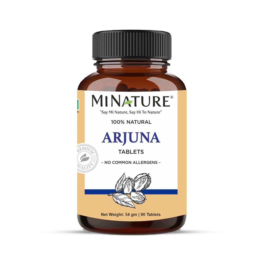 Arjuna Tabletleri Doğa -90 Tabletler, 1000 mg | 45 Gün Supply | 100% Natural Arjuna Tablet | Arjun bark | Saraca Indica | from India