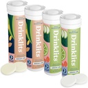 İçmeler Ginger-Lime & Lemon-Lime Electrolyte Tabletleri (4) Tube Sche | Daily Hydration Combo Pack | Great Taste – 0g Sugar – Natural Sports Drink | 40 Servisler - 10 Tabletler Per Tube