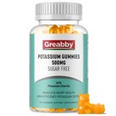 Potasyum Gummies, Yetişkinler için Pyum Klorid, 60 Hizmet, Sugar-Free P Properties Supplement, Muscle Relief & Heart Health for Women Men, Electrolyte Balance, Verimli Pyum Supply Supply Supply