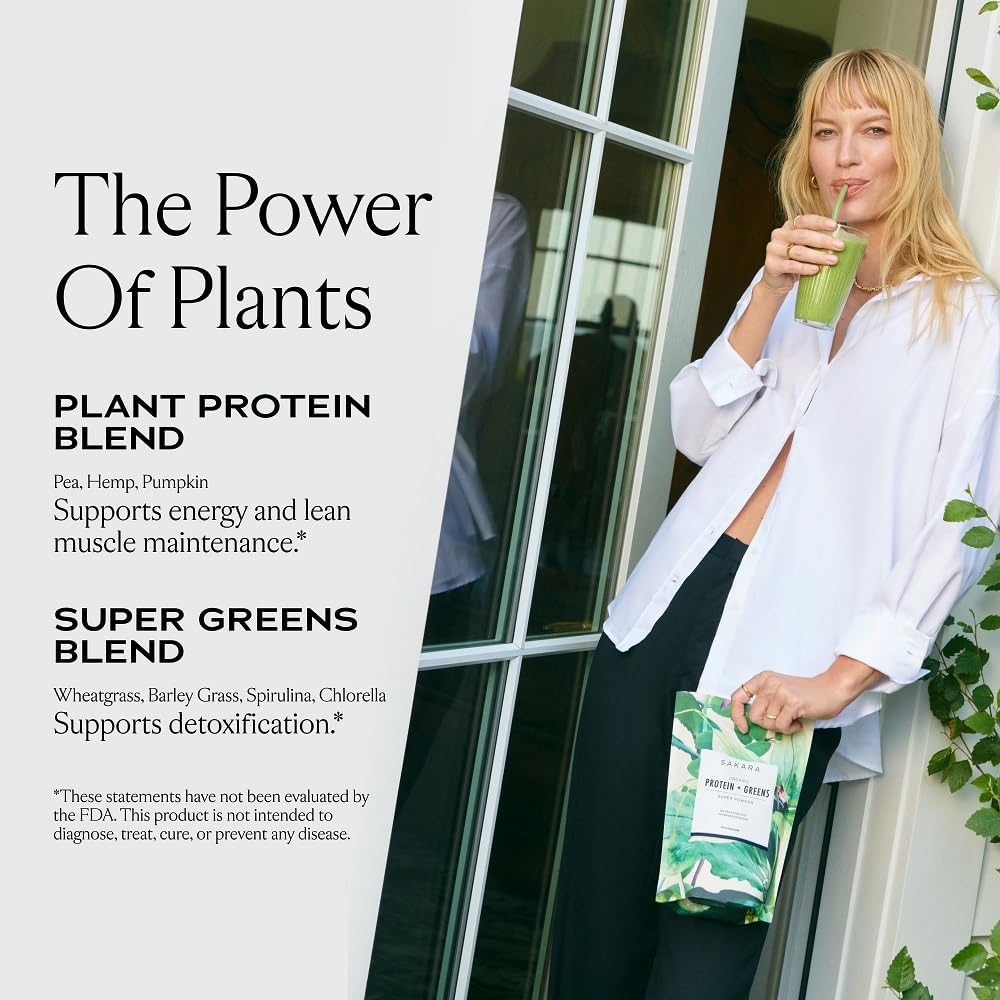 SAKARA Super Toz Paketi - Protein + Yeşiller Organik Protein Toz, Metabolism Super Toz ve Prebiyotik Fiber Toz
