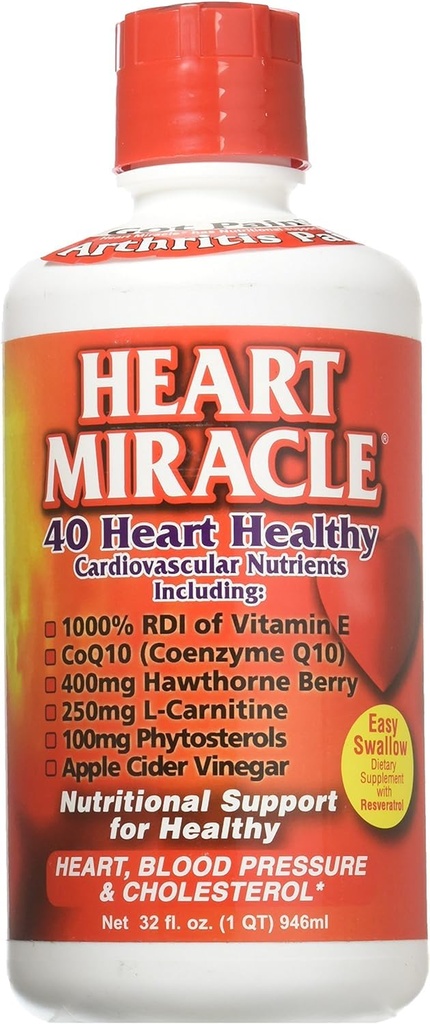 Yüzyıl Sistemleri - Kalp Mucizesi, Kan basıncı için Beslenme Supplement, Cholesterol ve Cardiovascular Destek, 32 Ounce Liquid, 16-32 Servisler