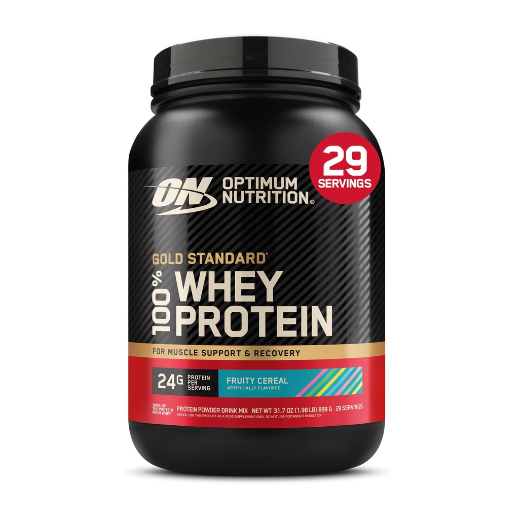 En İyi Beslenme Yeni Flavor Altın Standardı 100% Whey Protein Toz, Meyve Cereal, 1.98 Pound (Pack of 1) (Pazar Mayıs Vary)