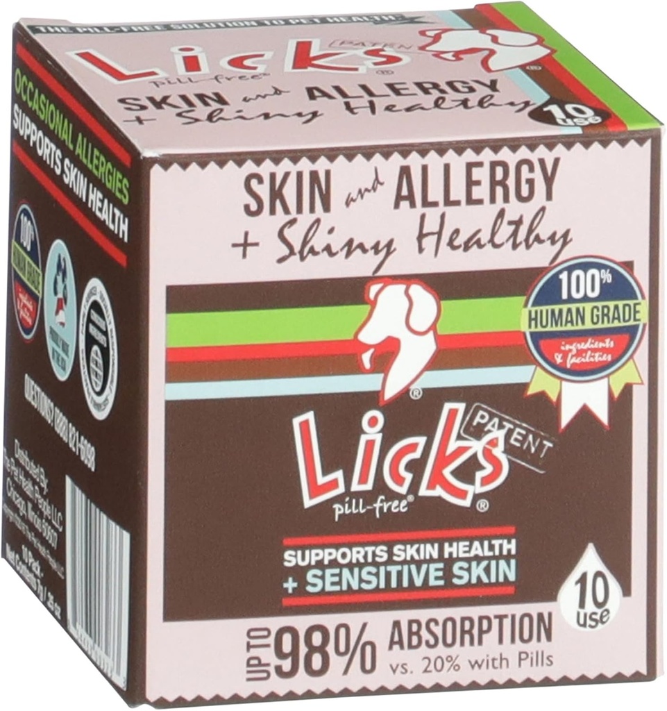 Licks - Köpekler için Skin & Alerji - LiquiPaks - 10 Kullanımı
