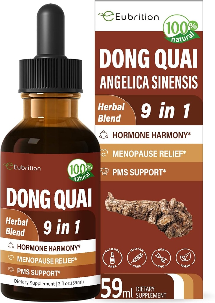 Herbal Tincture, Dong Quai ile alıntı, Hormon Harmony, Menopause Relief & PMS Support. 6 oz-(Apple Flavor)