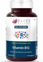 B12 100% RDA, Cynocobalamin, Enerji Seviyelerini Erkekler ve Kadınlar için Sağlıklı Sinir Sistemi Fonksiyonlu Tamamlamak - 60 Vejetaryen Tabletler