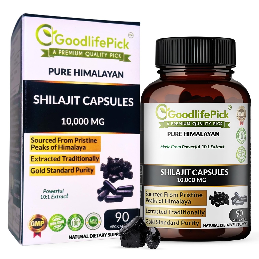 Saf Himalaya Shilajit Capsules. Trace Mineral & Fulvic Acid'de en güçlü doğal Shilajit Rich. Yüksek Altitude Sourcing. Vegan NonGMO 90ct. Geleneksel olarak No Stearate No Rice Flour