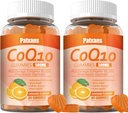 2 Packs 500MG CoQ10 Supplement Gummies, Omega-3, Magnesium, Vitamin B3, Zinc, Ultra High Absorption Provides Healthy Support for Heart, Cell Energy ＆ Antioxidants, 120Cts.