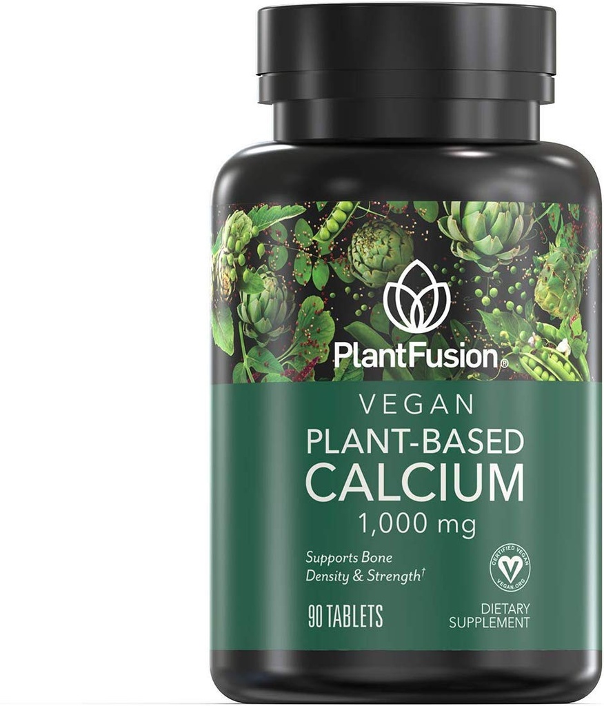 PlantFusion Vegandis, Premium Plant Temel Gıda (1000 mg) İzlanda Kızıl Algae, Plus Magnezyum, D3, K2 ve Boron, 90 Vegan Tabletler