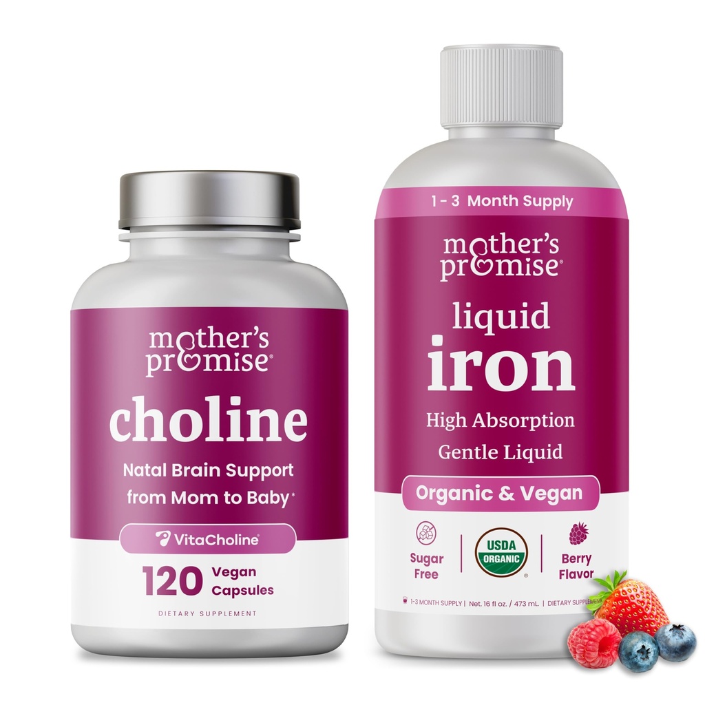 Mother's Promise Liquid Iron & Choline Capsules