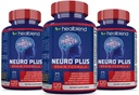 Nöro Plus Beyin & Focus Formula - Beyin ATM Tamam, Ruh Clarity & Focus - Gelişenler Concentration & mental Energy - 120 Capsules (3 Pack)
