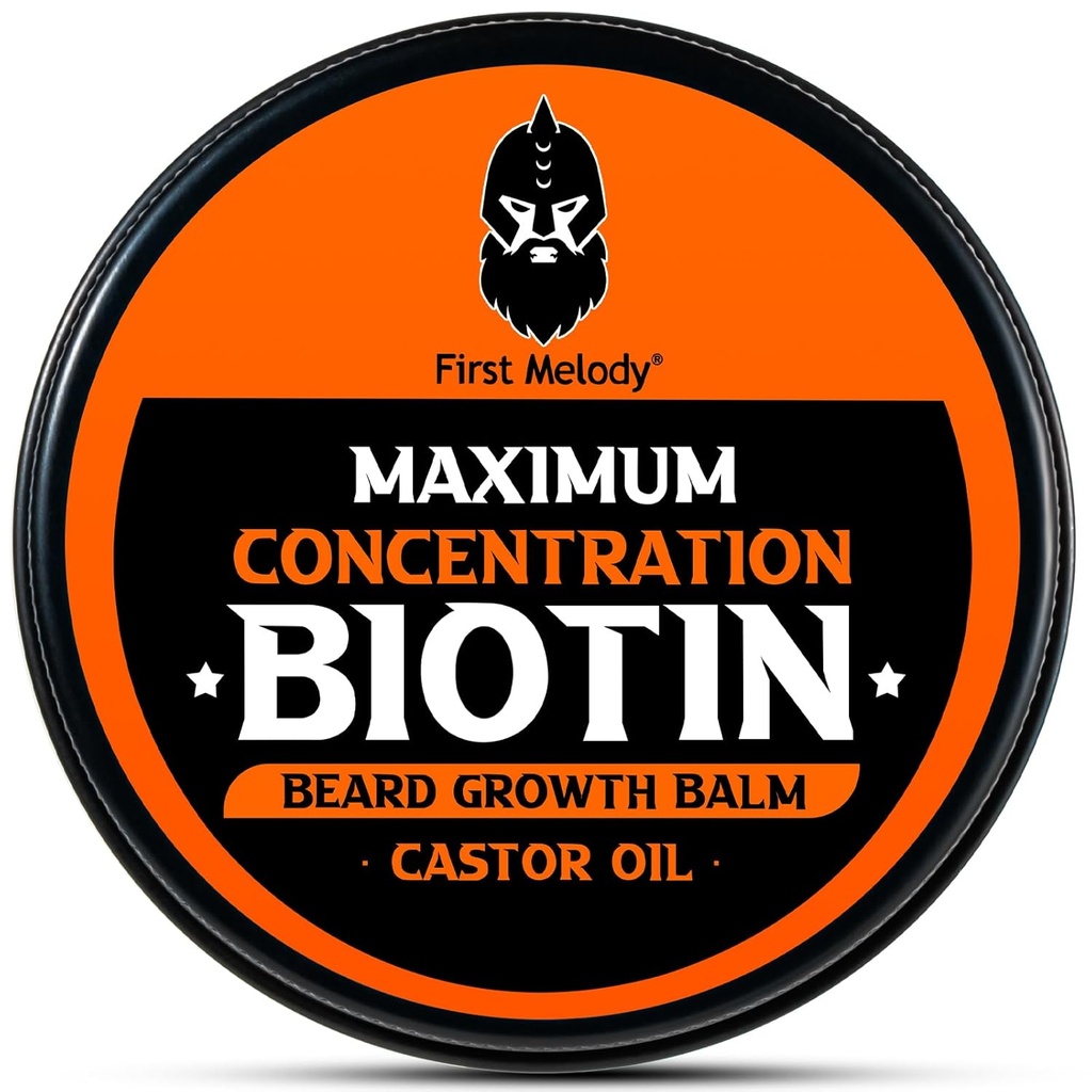 Ayıd Balm, 2X Concentration Biotin, Castor Oil ve Argan & Jojoba Oils ile, Beard Büyümeyi, Stilleri, Güçleri ve Softens Ayıds & Mustaches, 2 Ounce