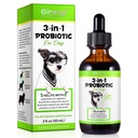 Köpekler için Probiyotik, Doğal 3 1 Dog Probiyotik Drops Relieve Diarrhea, Supports Gut Health, Itchy Skin, Allergies, Immunity, Digestive Enzyme for Dog Supplement, Bacon Flavor - 60 ml / 2 floz