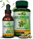 KIKI Green Mullein Capsules & Liquid Drops (1994) - Mullein Leaf Extract Supplements, 90 Capsules + 2 fl oz - Respiratory & Immunity Support, Better Lung Function, Lung Cleanse & Relief