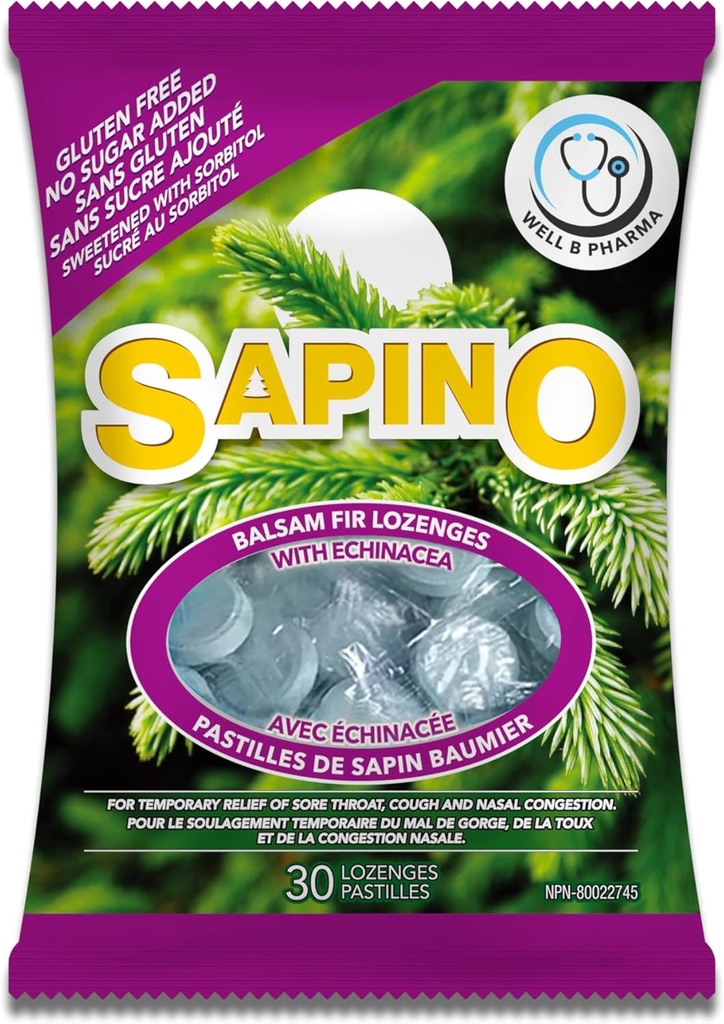 Balsam Fir Lozenges with Echinacea, Light Green Green