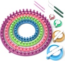 DAEER Round Chateau Looms Set Craft Kit Tool with Hook Needle and Pompom Maker