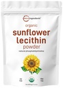 Mikro Malzemeler Organik Sunflower Lecithin Toz, 1 Pound, Sürdürülebilir Çiftçi, Soğuk Baskı, Phosphatidyl Choline ve Protein, Liposomal Vitamin C, Lactation Supplement, Non-GMO