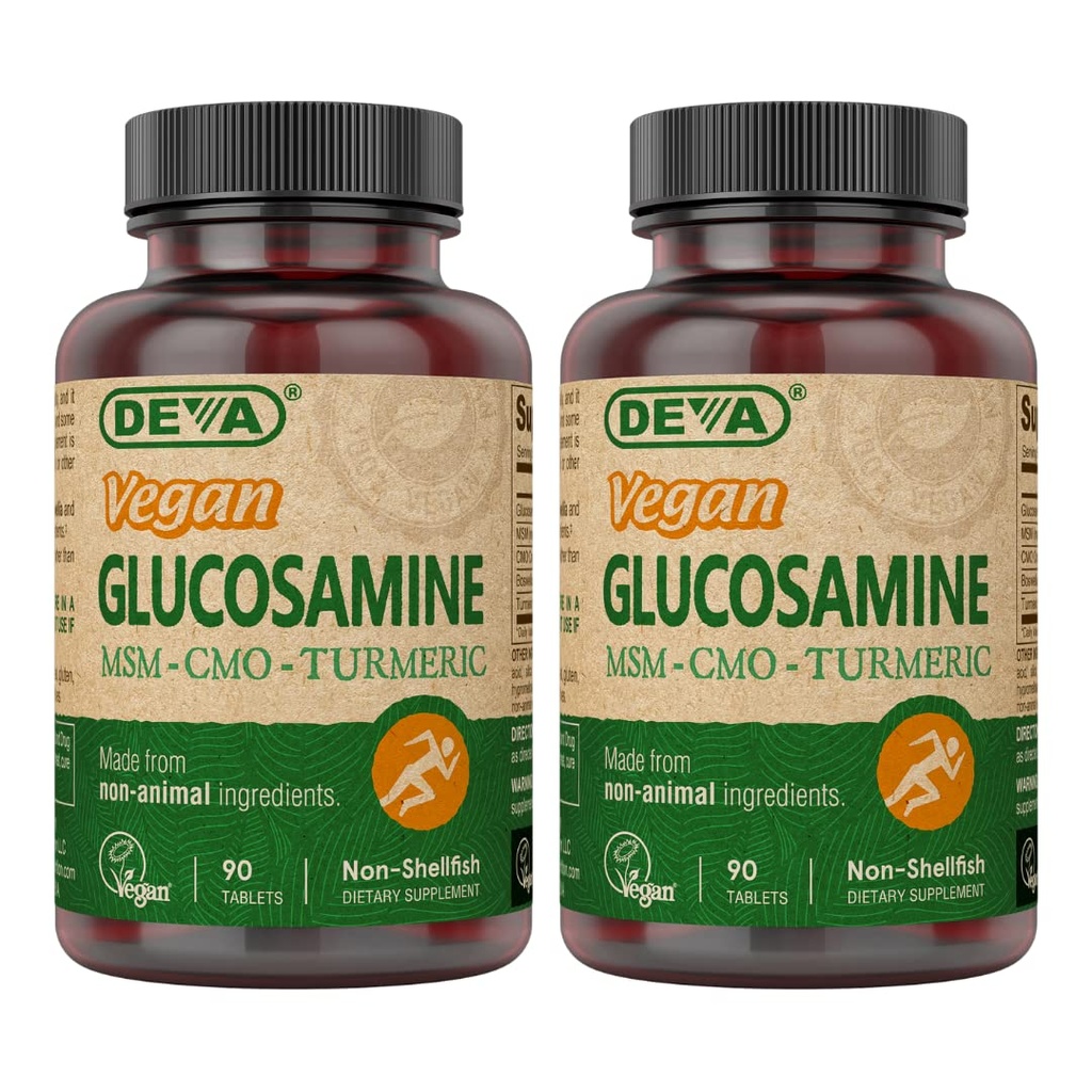 DEVA Vegan Glucosamin-MSM-CMO & Turmeric Supplement - Gluten Ücretsiz Plant Temel Beslenme Supplement - 90 Tabletler ( 2)