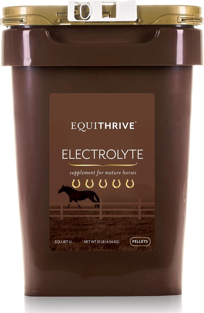 Equithrive Horse Electrolyte Pellets, Vitaminler ve Mineraller Tamam, Eğitim ve Rekabet için Equine Feed Malzemeleri, 10 lbs, 50 Day Supply Supply