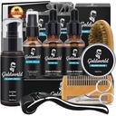 Ayıd Kit,Beard Grooming Kit w/Beard Wash/Sky,2 Packs Beard Oil,Beard Balm,Beard Wash,Brush,Comb,Scisor,Storage Bag,E-Book,Beard Care &Trimming Kit