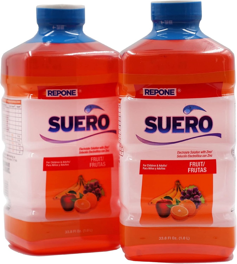 SUERO Electrolyte Çözüm, çinko, Rehidratlar, Mineralleri ve Nutrients, Strawberry Flavor, 33.8 Fl Oz (Pack of 2)