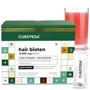 Cureveda Curveda Grow Plantive Biotin 10000 Mcg Toz Supplement for Unisex, Faydaları Sağlıklı Scalp ve Saç Büyümesi, Hiçbir Eklenmedi Sugar, Natural Pomegranate Flavour 150 g ( Grow-1-1