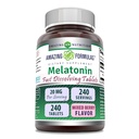 Amazing Formulas Melatonin Fast Dis deploy Supplement | Karma Berry Flavor | 20 Mg Per Servis | 240 Tablet | Non-GMO | Gluten-Free | Made in USA
