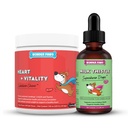 WONDER PAWS Kalp + Vitality Superhero Chews Plus Milk Butle Drops - Köpekler Kalp Sağlığı, Circulation, Liver & Immune Support - Heart + Vitality 90 Chews - Milk Thistle Drops 2 Ounces
