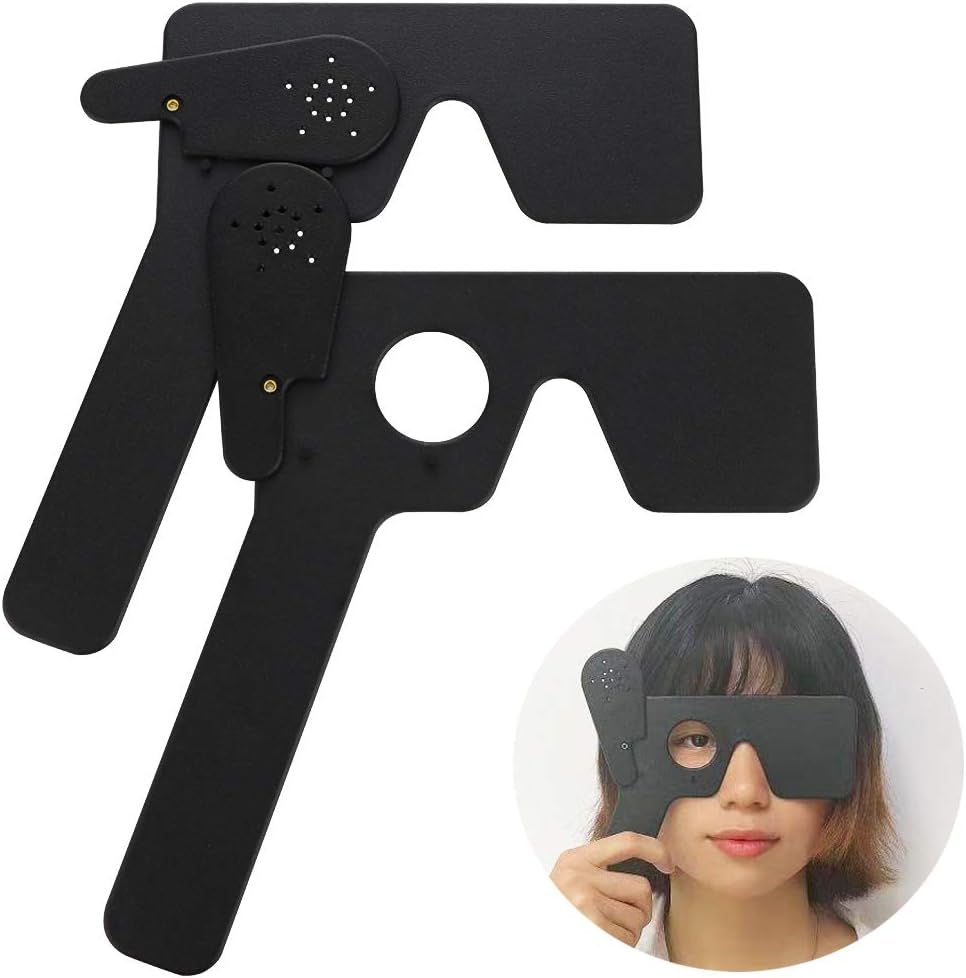 2 Pack Ophthalmic Eye Occluder for Ophthalmologists, Optologysts and Orthoptists Eye Exam Tool (Black)