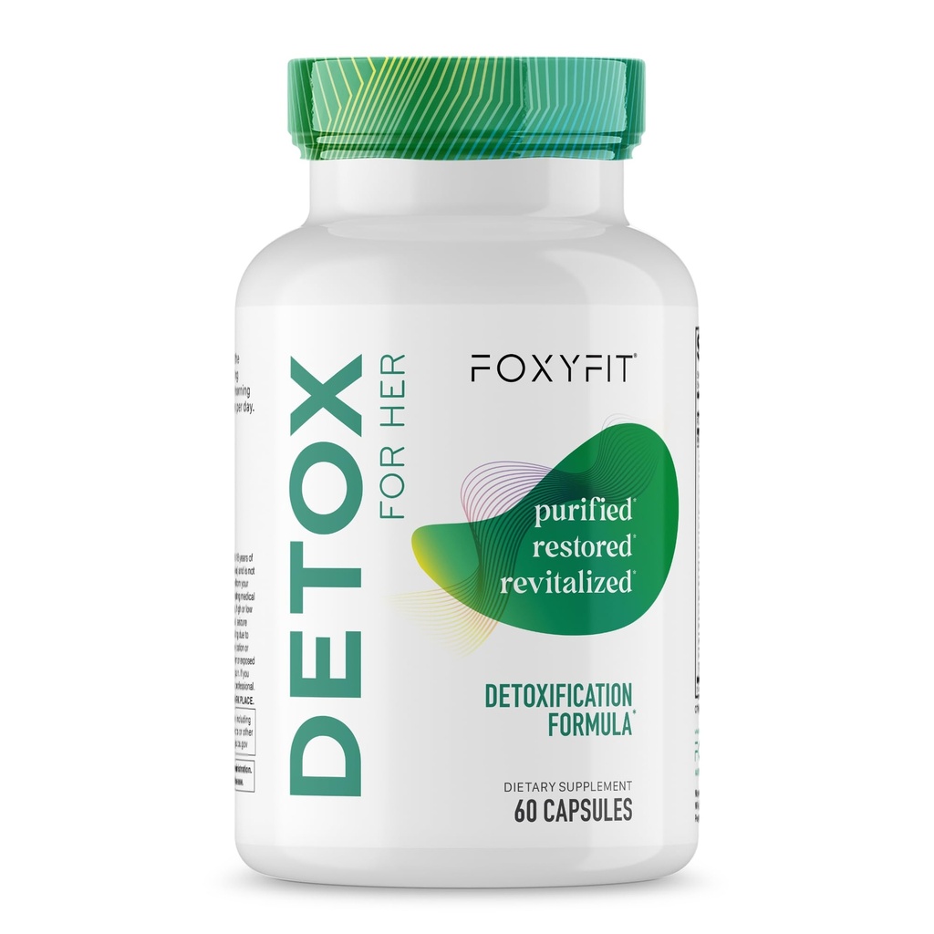 FoxyFit Detox Onun 30 Günü Detox Cleanse Formula Bu Destekler Sağlıklı Digestion Function, Tavsiyeler Detoxification, & Balances from within*